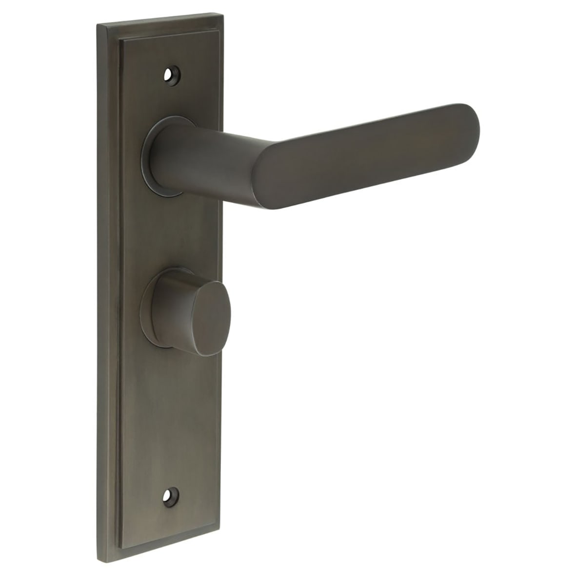 Dark Bronze Fire Rated Bathroom Door Handles - Kensington - Inner 2 - 200 x 55mm
