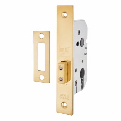 2149 Euro Profile Deadlock - 77.5mm Case - 57mm Backset - Polished Brass