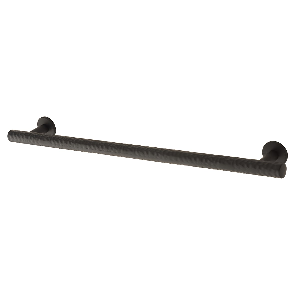 Kendal 10.5mm Hammered T-Bar Cabinet Pull Handle - 224mm Centres - Matt Black