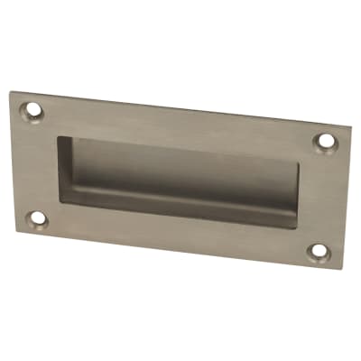 Rectangular Flush Cabinet Pull Handle - 102 x 51mm - Satin Stainless Steel