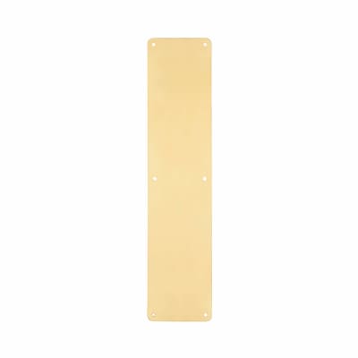 Solid Brass Plain Finger Plate - 450 x 100 x 1.5mm - Polished