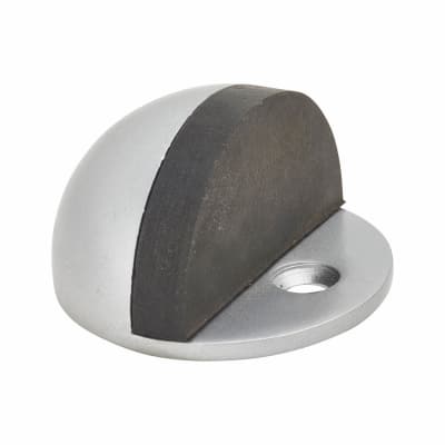 Half Moon Floor Door Stop - 25 x 45mm - Satin Chrome