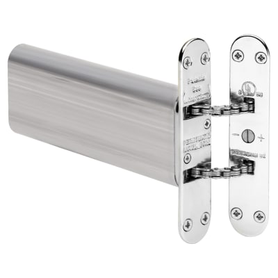 Perkomatic R85 Hydraulic Concealed Chain Door Closer - Radius Plate - Polished Chrome