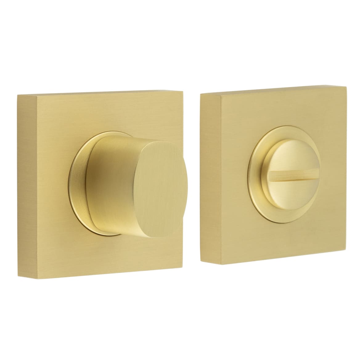 Inner 3 Turn & Release with Square Plain Rose - 52 x 52mm - Satin Brass