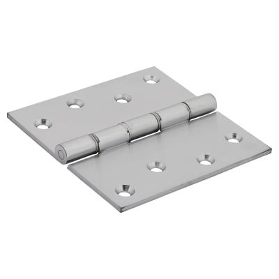 Quality Projection Hinge - 102 x 102 x 3mm - Satin Chrome - Pair