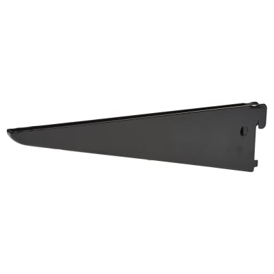 Twin Slot Shelf Bracket - 220mm Length - Black