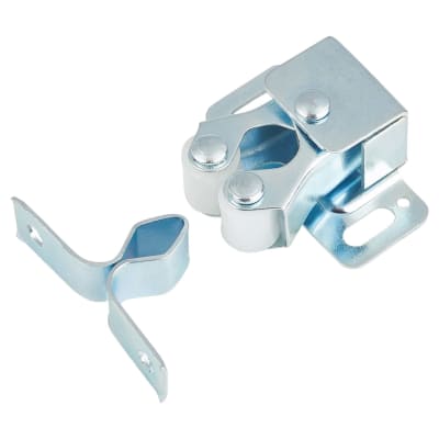 Double Roller Catch - 32 x 25 x 13mm - Nickel Plated - Pack of 10