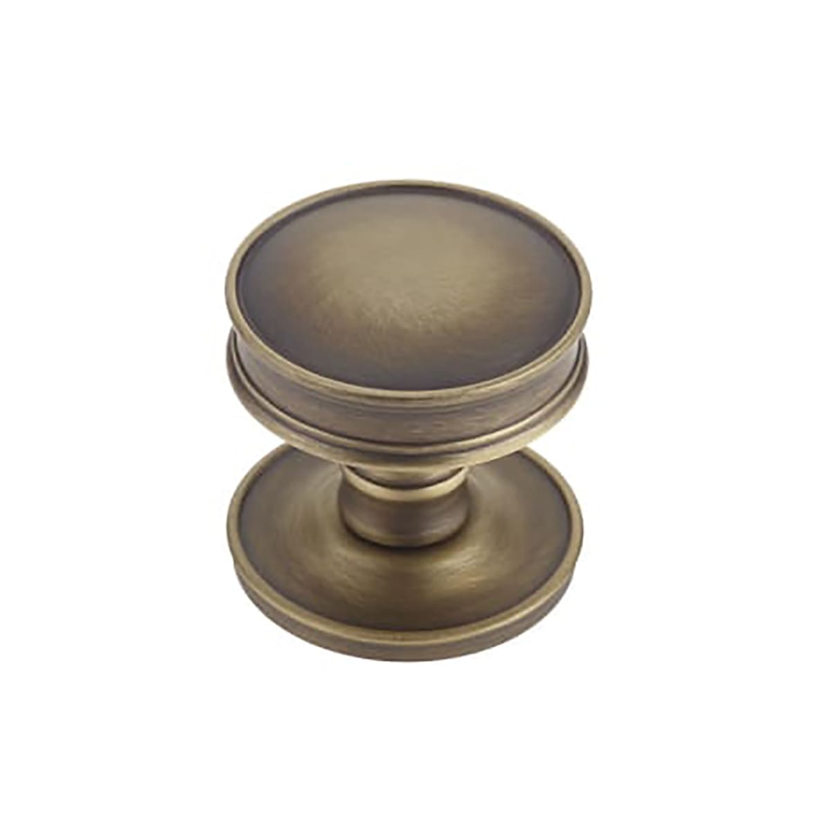 Berkeley Round Cabinet Knob - 40mm Diameter - Antique Brass