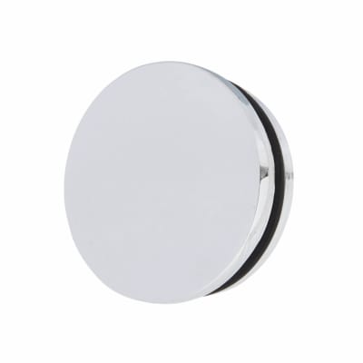 38mm Solid Brass Flat End Cap - Polished Chrome