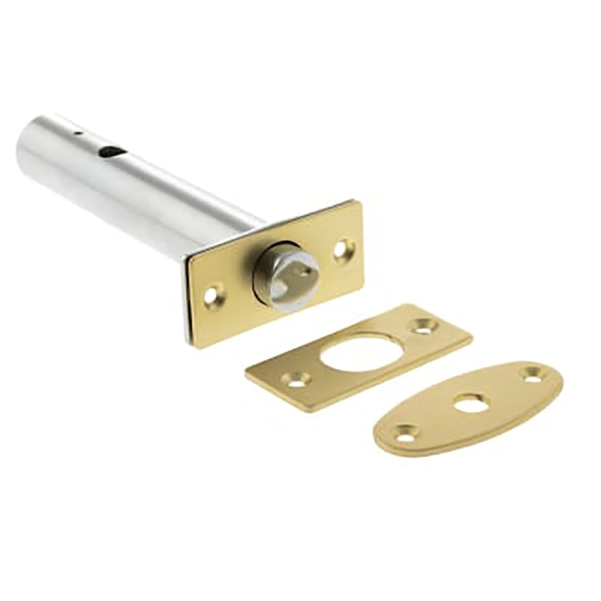 Door Rack Bolt - 59mm Backset - Satin Brass 177355P