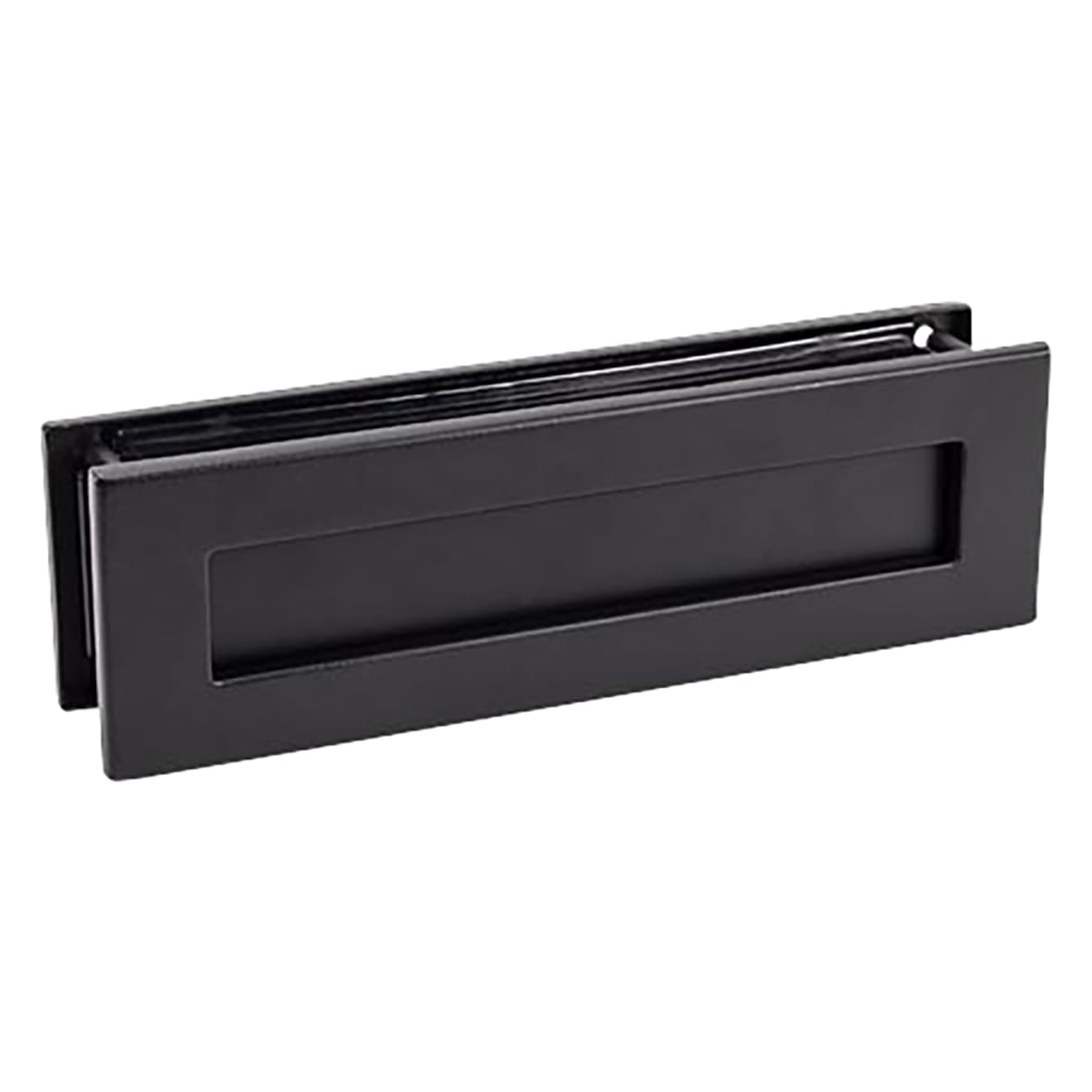 Traditional Letter Plate - 315 x 92mm - Door Thickness 42-72mm - Matt Black 193455P