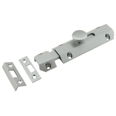 French Door Bolt/Flat Section Bolt - 150 x 36mm - Satin Chrome