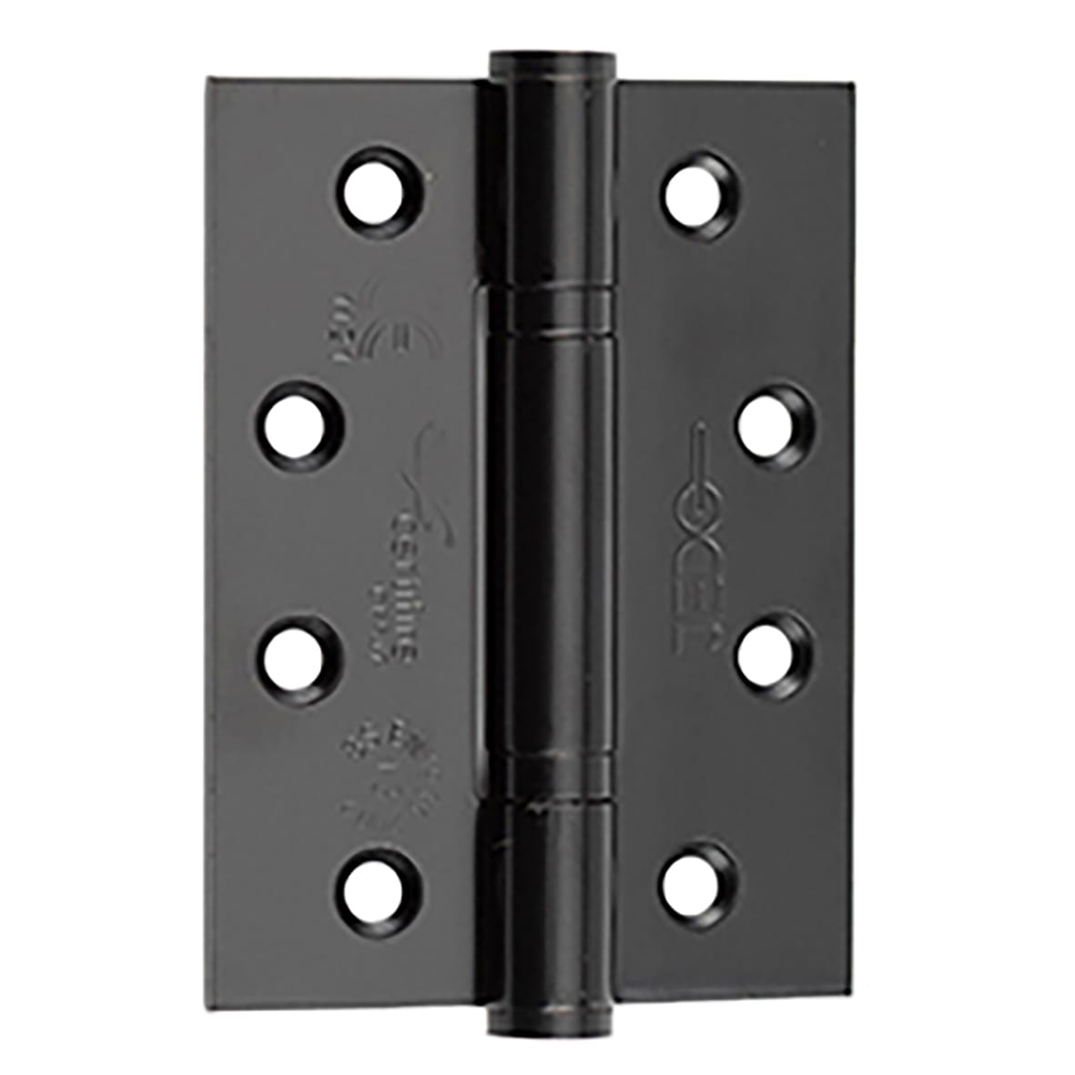 Polymer Bearing Grade 13 Butt Fire Door Hinge - 102 x 76 x 3mm - Black - Pair