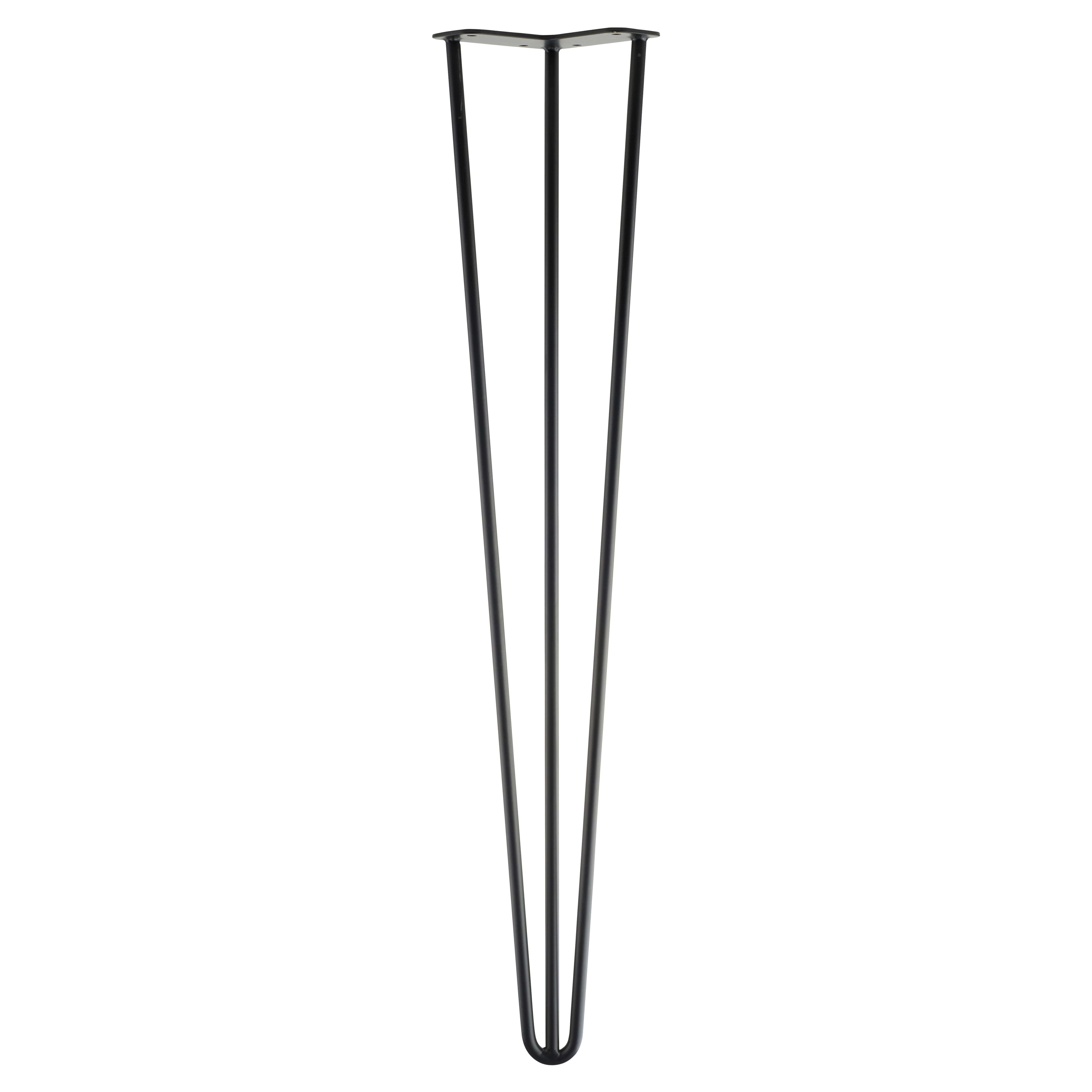 Hairpin Leg - 3 Pin - 710mm Height - Matt Black