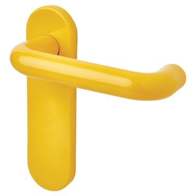 Golden Yellow Nylon Steel Core Safety Latch Door Handles - Paris Range - 165 x 46mm