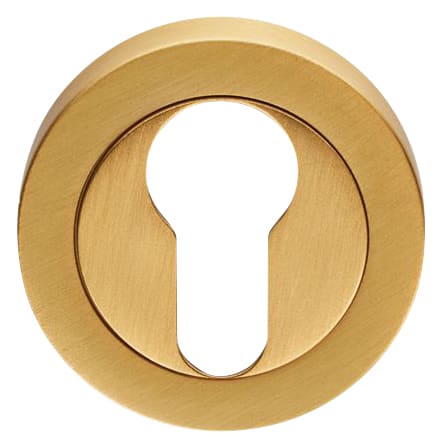 Brass Varese Escutcheon - 50mm Diameter - Euro - Satin Brass
