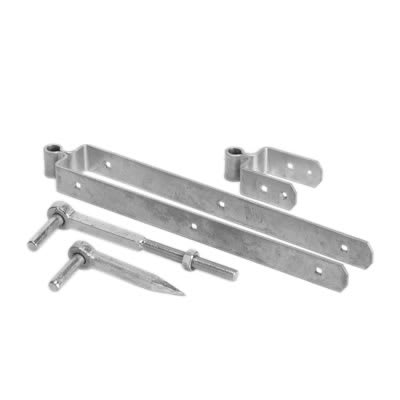 Heavy Duty Standard Field Gate Hinge Set - 450 x 85mm - Galvanised