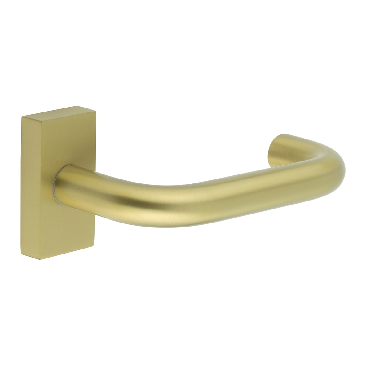 Satin Brass uPVC Multipoint Door Handles on Rectangular Rose - CR-106 Range 181855P