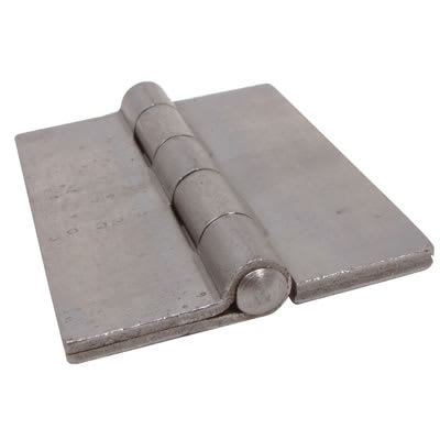 Double Pressed Steel Hinge - 102 x 73 x 4mm - Self Colour Steel - Pair