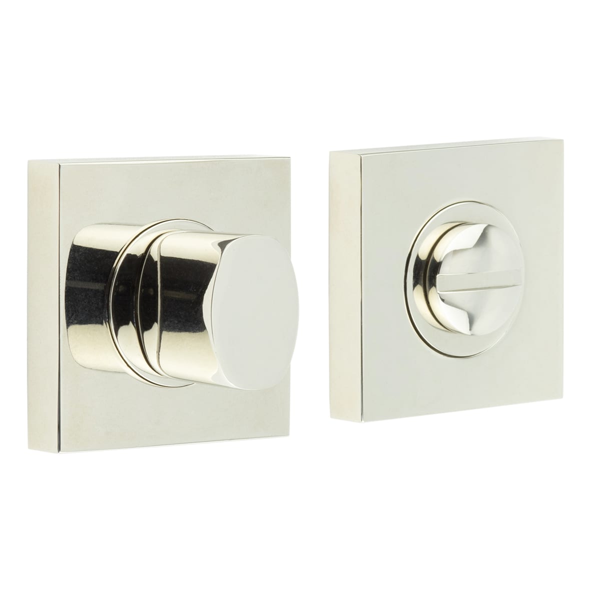 Inner 3 Turn & Release with Square Plain Rose - 52 x 52mm - Polished Nickel