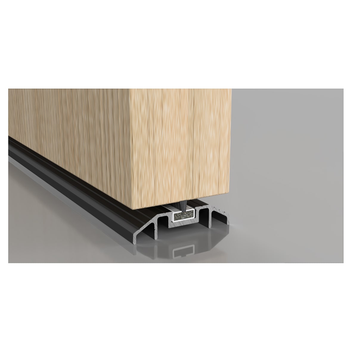 Fire and Smoke Threshold - 914mm Length - Inward/Outward Opening Doors - Black