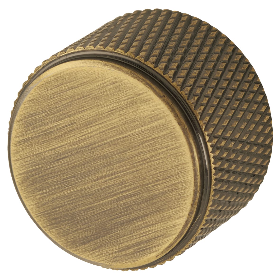 Retrofit Knurled Dimmer Knob - Antique Brass