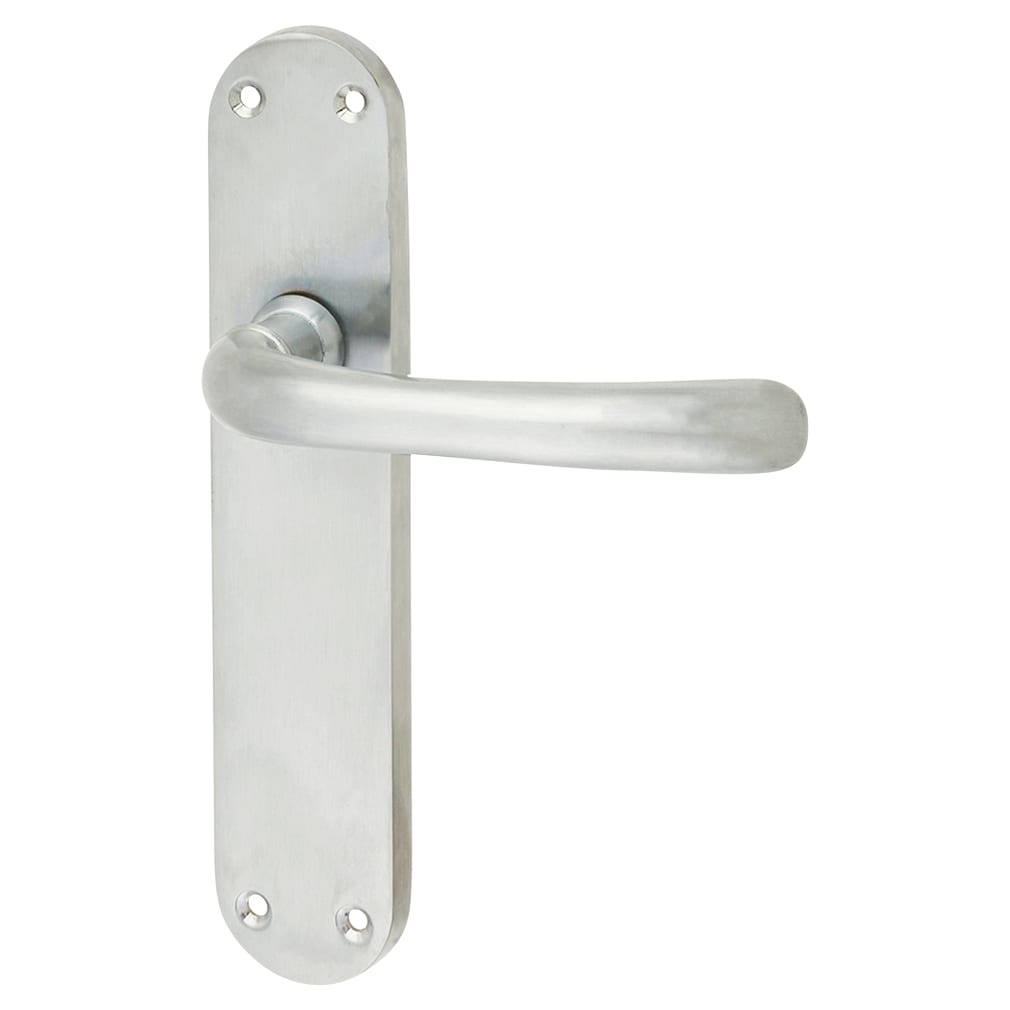 Satin Chrome Latch Door Handles Pack - Sassari Range