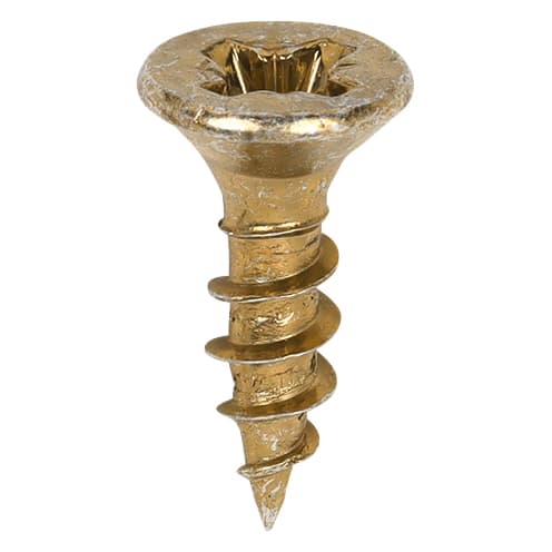 Classic Pozi Countersunk Wood Screws - 3.5 x 12mm - Yellow Zinc - Pack of 200