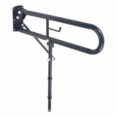 Hinged Support Grab Rail With Leg - 800 x 200mm - Dark Blue 407065P