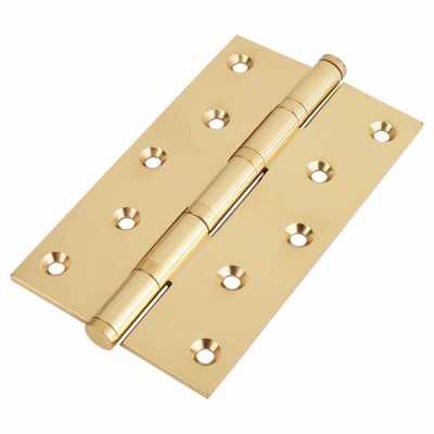 Performance Ball Bearing Butt Door Hinge - 152 x 89 x 4mm - Polished Brass - Pair