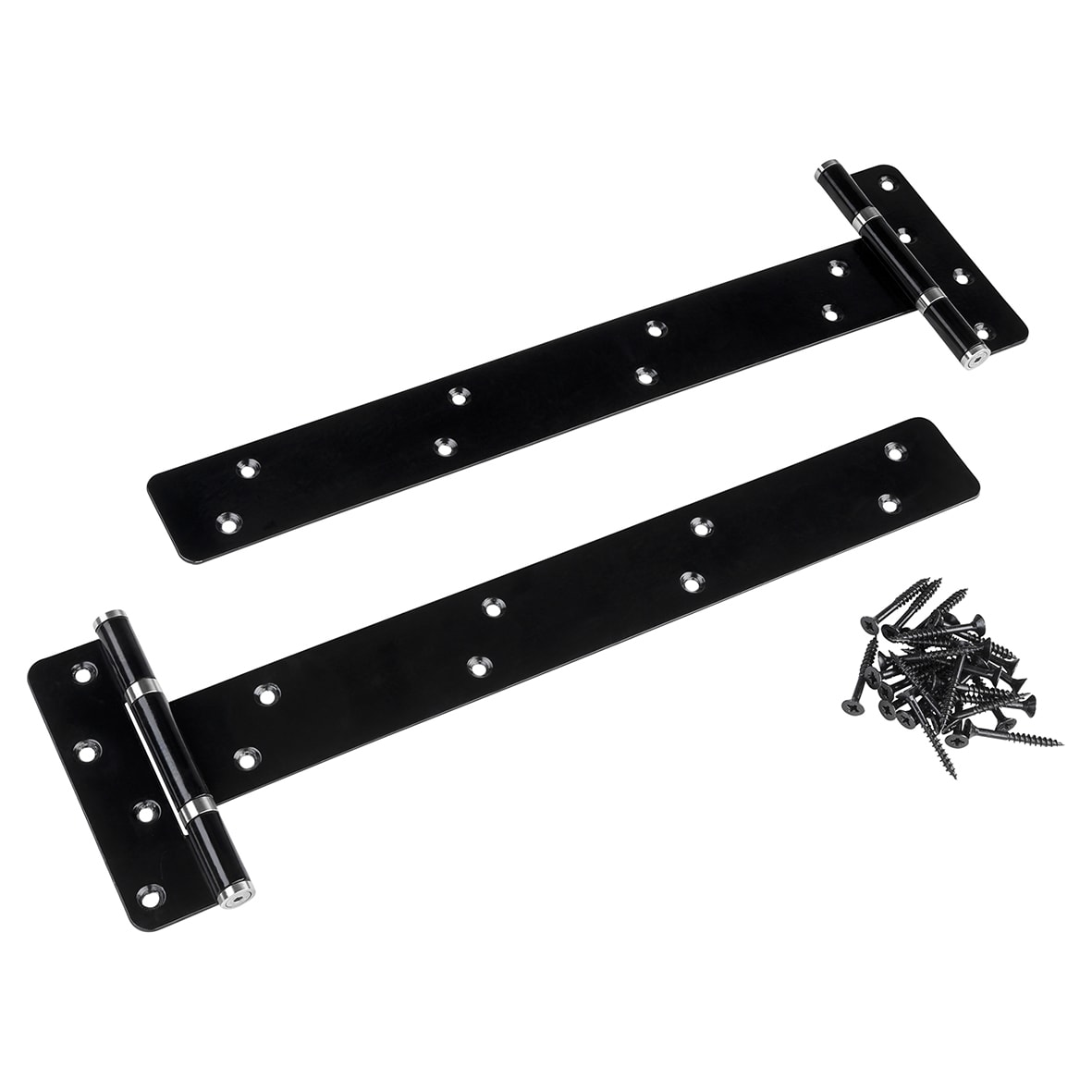 Advanced Heavy Duty Strong Gate/Door Tee Hinge - 450 x 60mm - Black Powder Coated - Pair