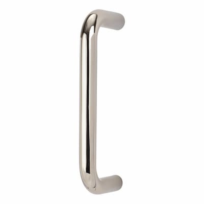 Polished Stainless Steel 16mm D-Bar Door Pull Handle - Bolt Fix - 152mm Centres