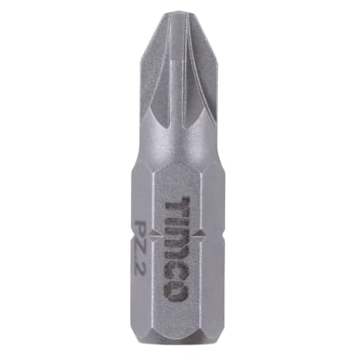 Steel Driver Bits - Pozi - - 25mm Length - Pack of 10