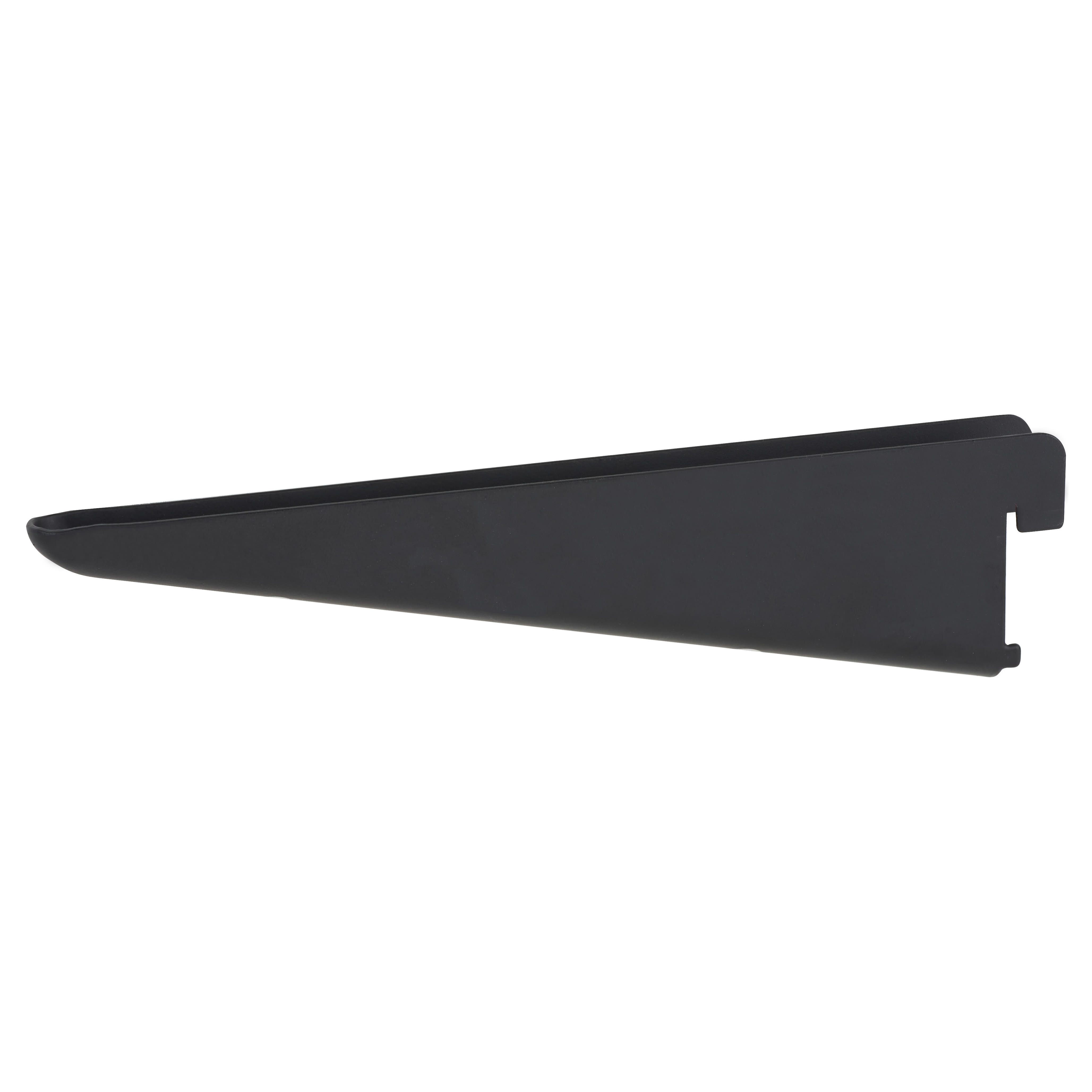 Twin Slot Shelf Bracket - 220mm Length - Matt Black
