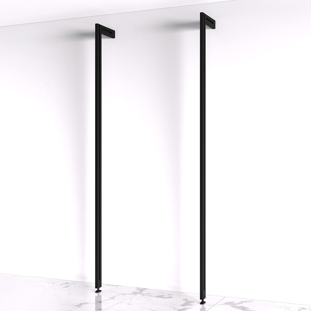 Zero 2 Profile Floor to Wall Kit - 2170mm Length - Black