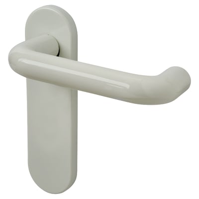 Diamond White Nylon Steel Core Safety Latch Door Handles - Paris Range - 165 x 46mm