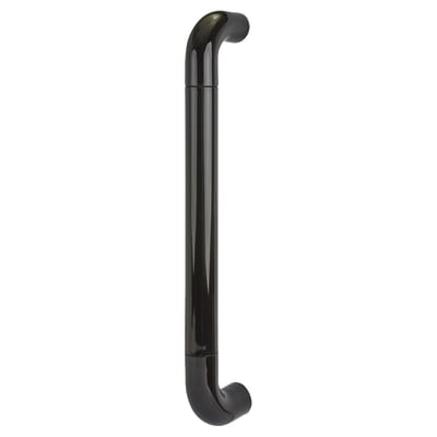 Ebony Black Nylon D-Bar Door Pull Handle - Bolt Fix - 425mm c/c