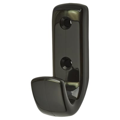 Nylon Single Coat Hook Face Fix - 62 x 20 x 35mm - Ebony Black