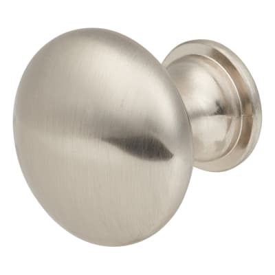 Domed Round Cabinet Knob - 30mm Diameter - Satin Nickel