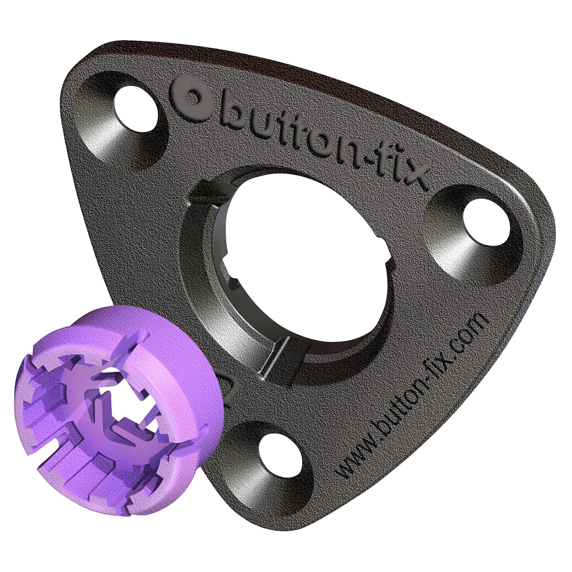 Type 3 - Fix and Purple Button for Countersunk Wood Screws - 47 x 45mm - Pack of 12