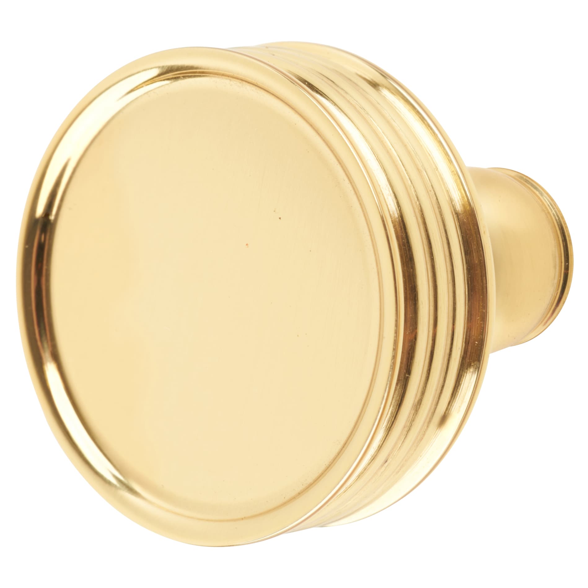 Marcus Venetian Round Cabinet Knob - 32mm Diameter - Polished Brass