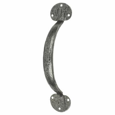 Pewter Bean D-Bar Door Pull Handle - Screw Fix - 147mm Centres