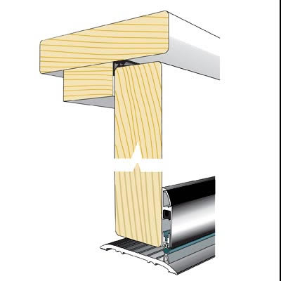 Retro Fit Acoustic Drop Seal Solution Pack - 915mm Seal Width - Black/Aluminium