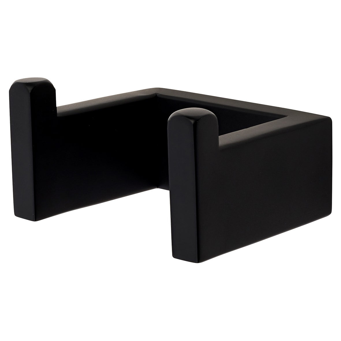 Contemporary Square Robe Hook - 68 x 60 x 40mm - Matt Black
