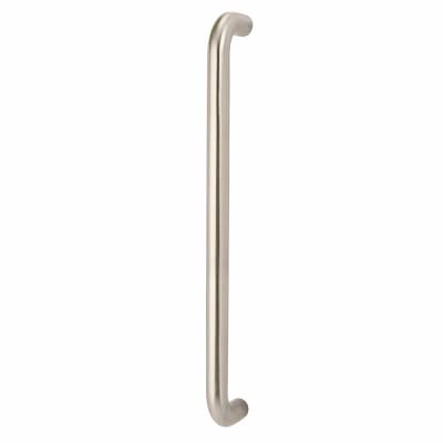 Satin Stainless Steel 30mm D-Bar Door Pull Handle - Bolt Fix - 600mm Centres
