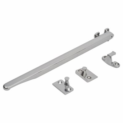 Craftsman Non Locking Bar Casement Window Stay - 11"/280mm Length - Polished Chrome