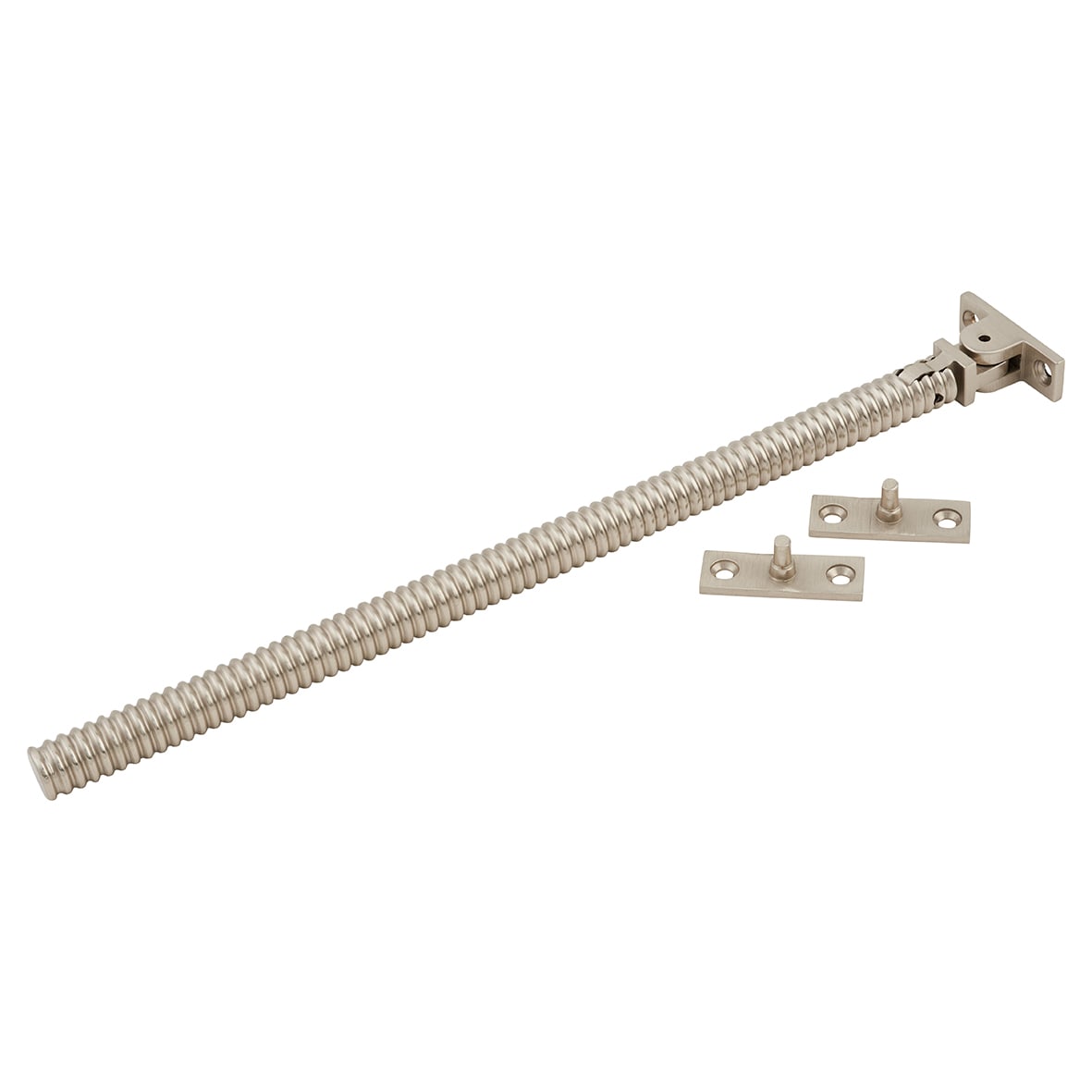 Iris Reeded Casement Window Stay - 10"/250mm Length - Satin Nickel