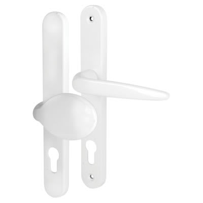 White uPVC Multipoint Lever/Pad Door Handles - 92/62mm c/c - Sparta Range
