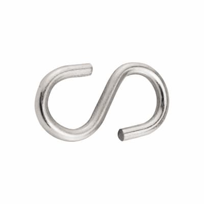 S Hook - 5 x 47mm - Zinc Plated - Pack of 10