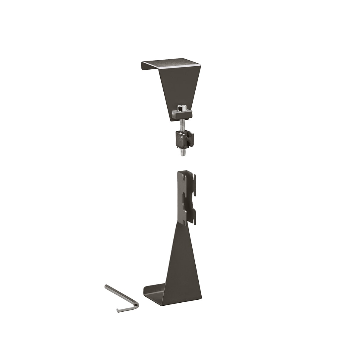 Top Track System - Over Door Hook - 150 x 68 x 40mm - Graphite